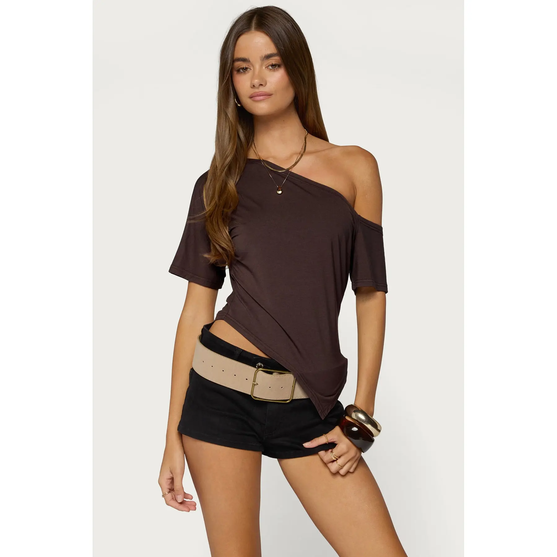 Elori Asymmetric Off Shoulder Top
