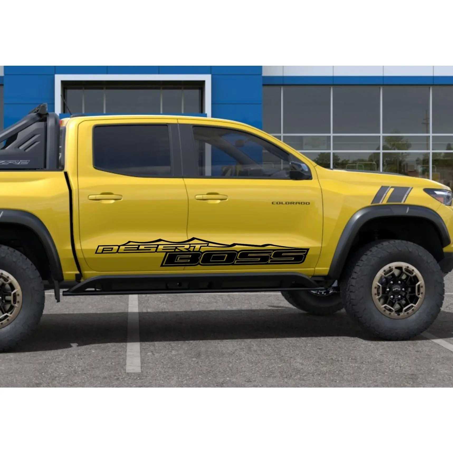 2023+ Chevy Colorado Desert Boss Rocker Panel decal set of two, Off Road Decal ZR2 Trail Boss Decal