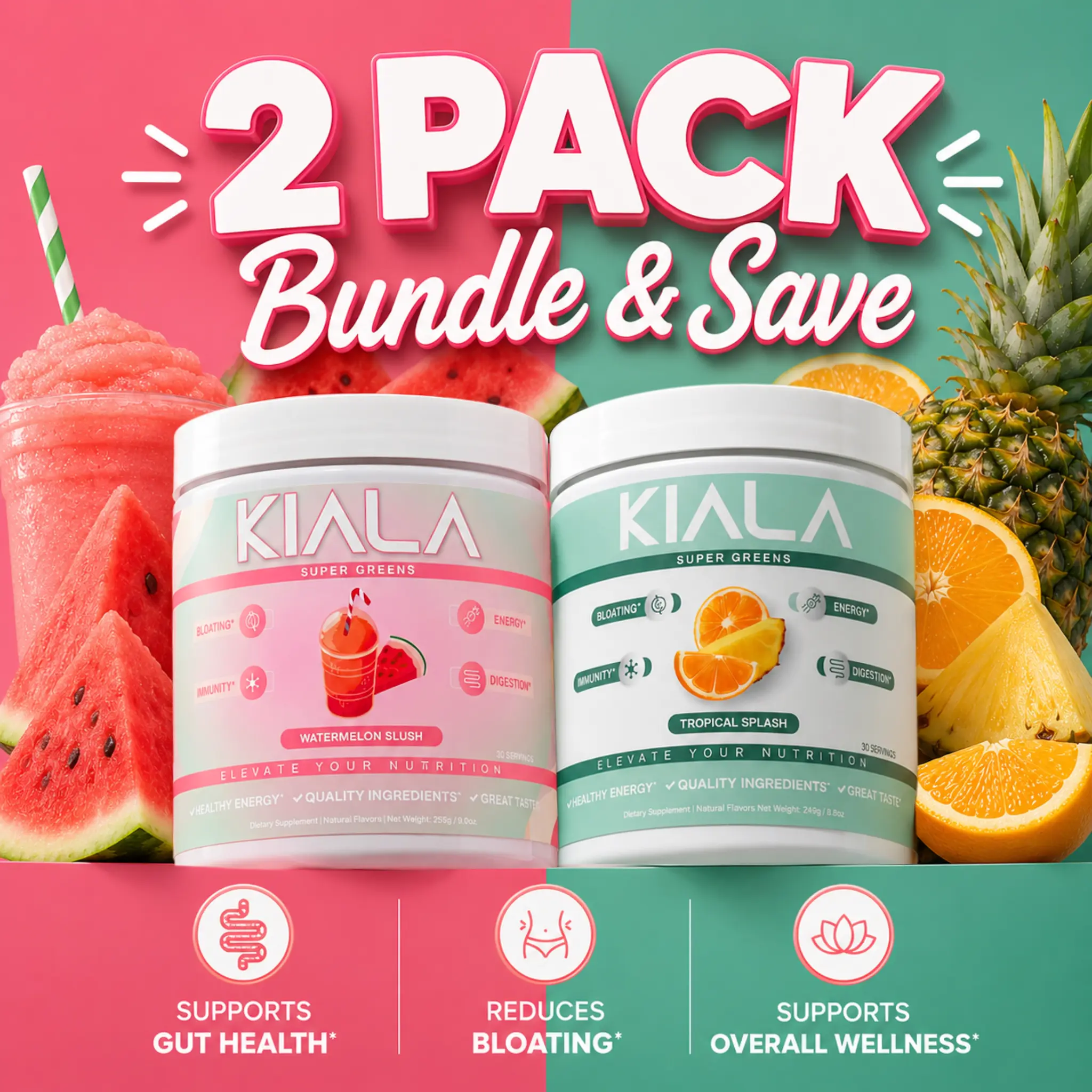 Kiala Greens Best Selling Flavors Bundle (2-Pack) Kiala Greens Best Selling Flavors Bundle (2-Pack)