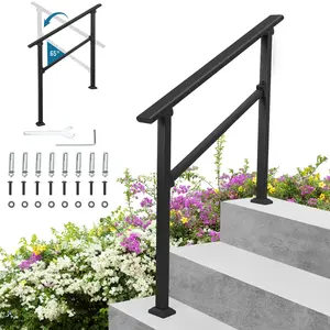 【GARVEE】ガービー (GARVEE) Handrail Outdoor Stairs Entrance Handrail Galvanized DIY Angle Adjustable Indoor and Outdoor Easy Installation 92cm and above