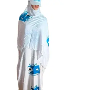 Khatumo State Baati Flag Four Beices - White with Blue Star Design and "I Love Khatumo State" Text