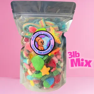 3lb Ultimate Crave Mix | Sweet & Sour Assorted Gummy Candies | Filled Gummies, Sour Bottles, Blue Raspberry, Strawberry, Cotton Candy, Fruity