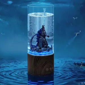 Monster Decorative Lamp, Color-Changing Night Light with Rotating Water Effect - Ambiance Table Lamp Classic Movie-Themed Decor, Perfect for Bedrooms, Parties, or Collector's Displays