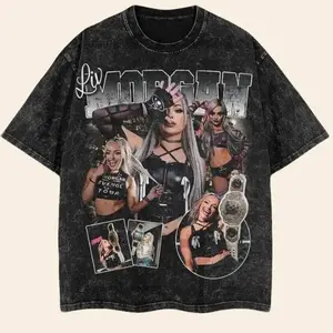 WWE Liv Morgan premium Unisex Oversized washed WWE acid wash t-shirt , wrestling outfit, graphic tees, gym outfit, workout outfit, men gifts, woman gifts wwe merch Streetwear