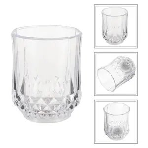 2/4/6-Pack Liquid-Activated LED Flash Crystal Plastic Tumblers, Multicolor Auto-Light-Up Glowing Drink Set for Bar Party Decor, Bundle & Multi-Item Party Gifts, Festive Holiday Present (Plastic Construction), Bundle Party Gifts