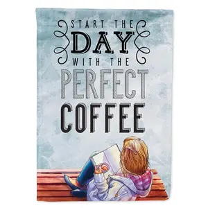 212 MAIN Carolines Treasures Coffee Theme Decorative Garden Flag - 11x15 in Weatherproof, Double-Sided Sign for Home & Garden