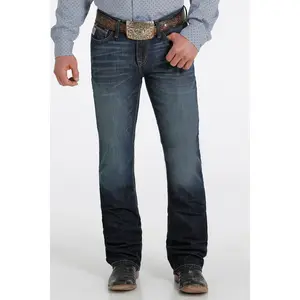 Cinch Men's Ian Dark Stonewash Slim Bootcut Jean