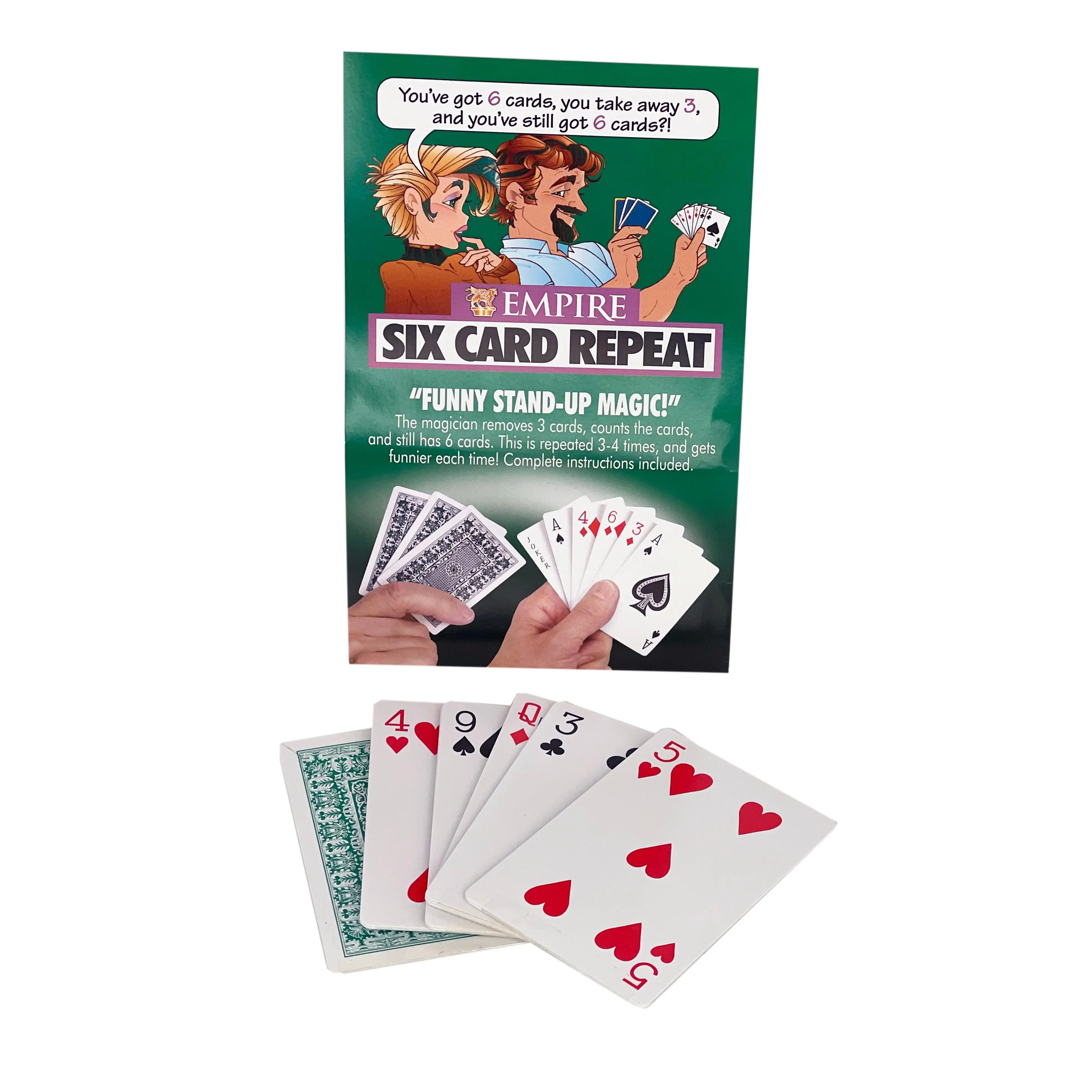 Empire Six Card Repeat - Mind-Boggling Illusion with Complete Instructions for Magicians and Magic Fans