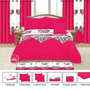 25 pcs Luxury bedspread sheets with bathrooms set