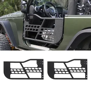【GARVEE】Safari Tubular Doors with Side View Mirror, Compatible with 2018-2022 Wrangler JL 2 Door Models, Set of 2 Half Tube Doors Designed for Off-Road Adventure and Enhanced Vehicle Experience