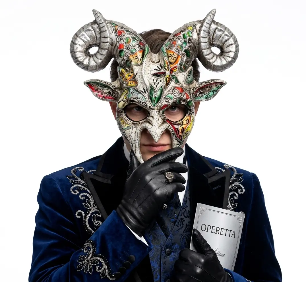 Silver Krampus Ram Horn Goat Masquerade Devil Party Mask Demon Costume For Halloween