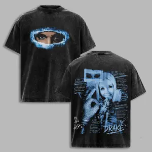 Drake Vintage Washed Graphic Shirt | Blue Eyes Aesthetic Rap Tee | OVO Inspired Streetwear Oversized T-Shirt | Hip Hop Fan Merch, Iceman, SuperheroTee, ComicBookFashion,  VintageWashedTee,  ComicStyle