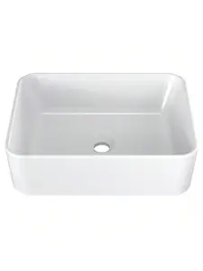 Vessel Sink, Bathroom Sink White Ceramic Lavatory Vanity Above Counter Vessel Sink Art Basin, White