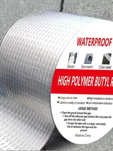 1 Roll TAPEBEAR Silver Butyl Waterproof Caulk Tape - Durable Aluminum Foil Sealant for RV Repair, Windows, Boats, and More - Versatile Adhesive for Multiple Surfaces