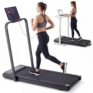 Sweetcrispy 3-in-1 Compact Armless Walking Pad Treadmill - Quiet Under-Desk Portable Home Gym Treadmill, 200 Lbs Capacity, Space-Saving Home Fitness Equipment for Office Use