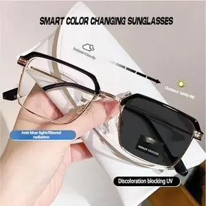Smart Auto-Zoom Progressive Reading Glasses | Clear Indoors, Sunglasses Outdoors | UV & Blue Light Protection