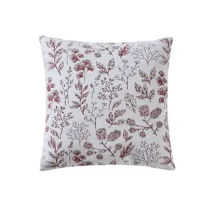Mainstays 18" x 18" Red Canyon Airy Fern Reversible Chenille Decorative Pillow