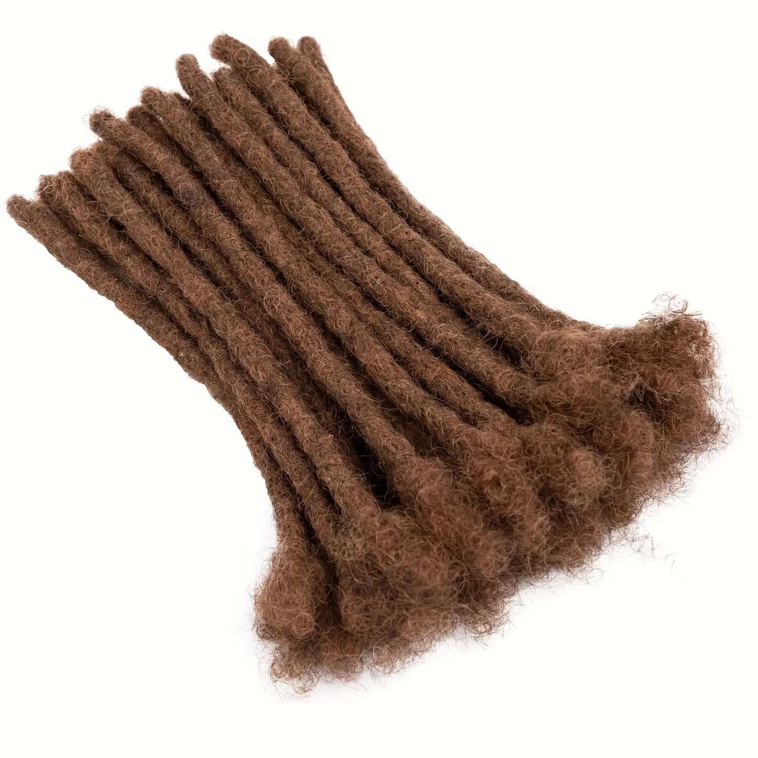 Hot Wholesale 4-16 Inch 10 Strands Handmade Human Hair Dreadlock Extensions - Deep Wave 30 #   Grade Permanent Locs for Men & Women, Unisex Natural Look, Diversified Hairstyles, All Ethnicities, Hairstyle Diversity |   Textured Hairpiece, Hair Accessories