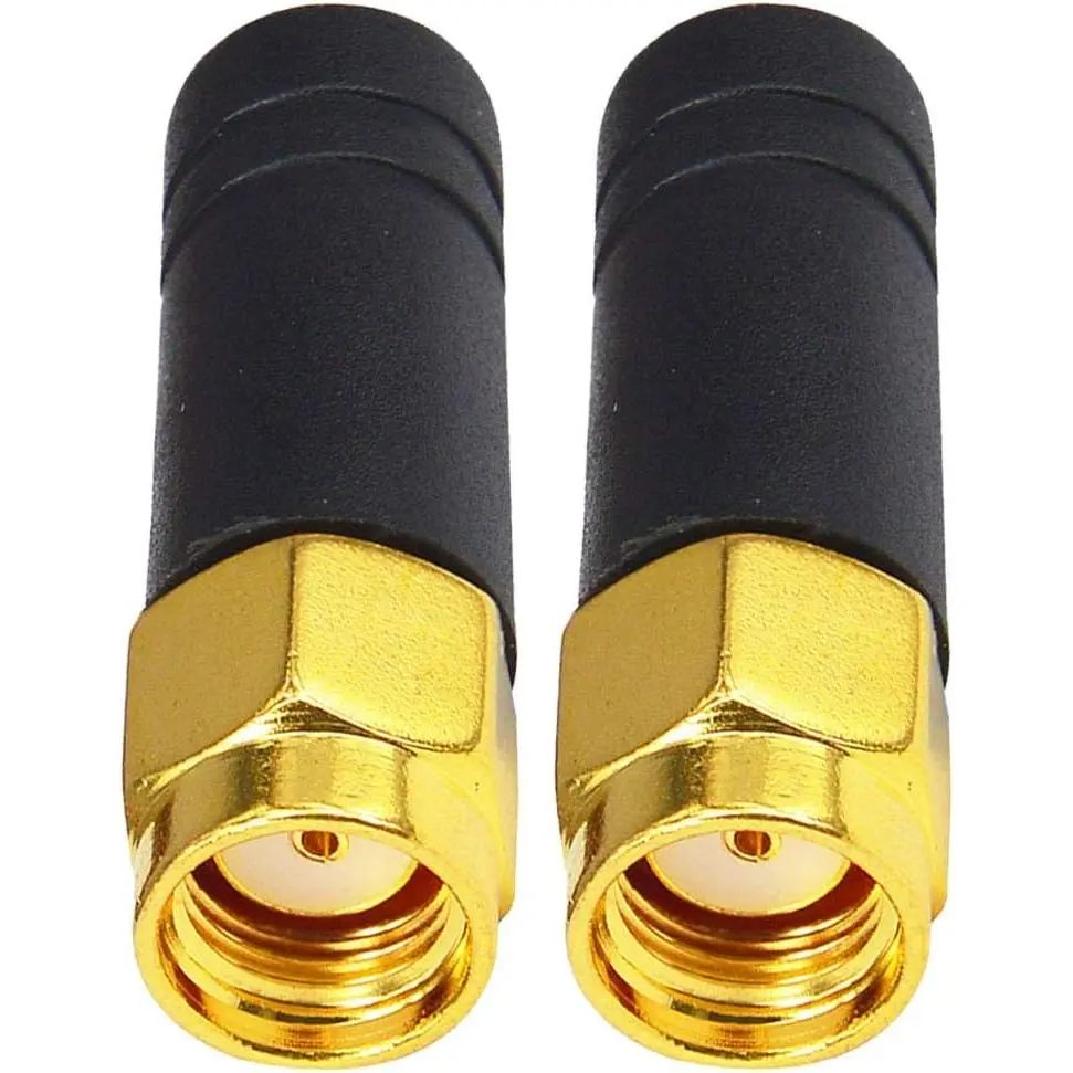 FPV Small WiFi Antenna 2.4GHz  Mini WiFi Antenna  Omni Thumb Antenna mmdvm Network Router RP SMA Male TX RX Mini RHCP Racing Drone Antenna for Multicopter  Up Camera Pack of 2
