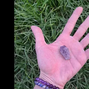 Calm Clarity & Insight 6-Pc Energy Set - Lapis Lazuli Amethyst UV Emberlite Tumbles Natural Crystal Gemstones Jewelry Bracelet Necklace Set