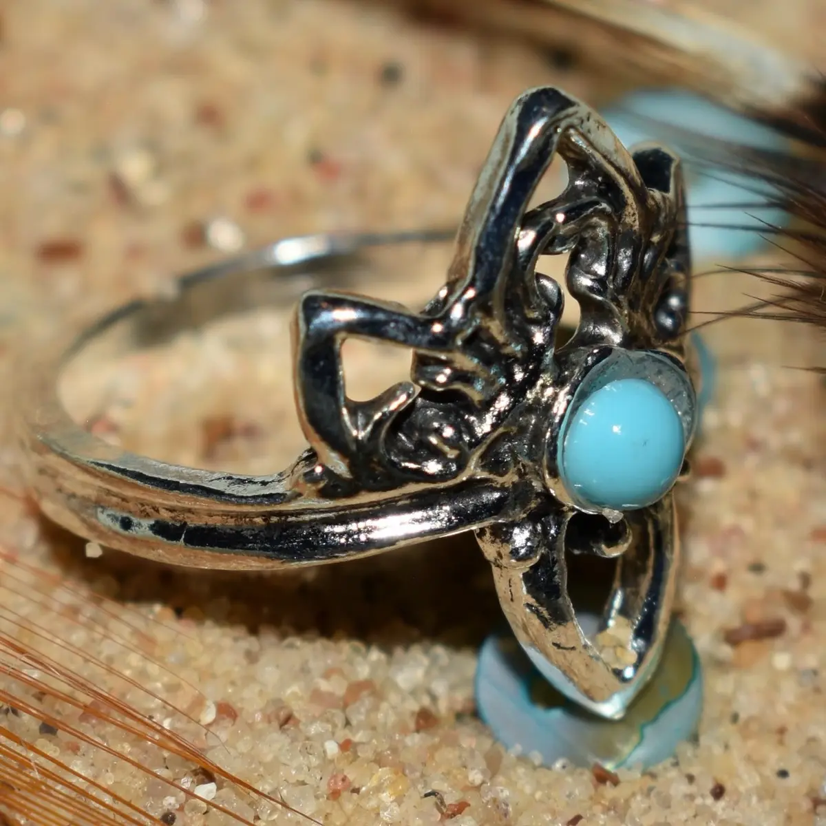 Boho Faux Turquoise Stacking Ring