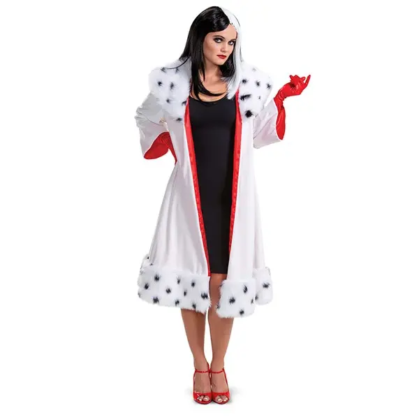 101 Dalmatians Animated Womens Cruella Jacket Deluxe Costume