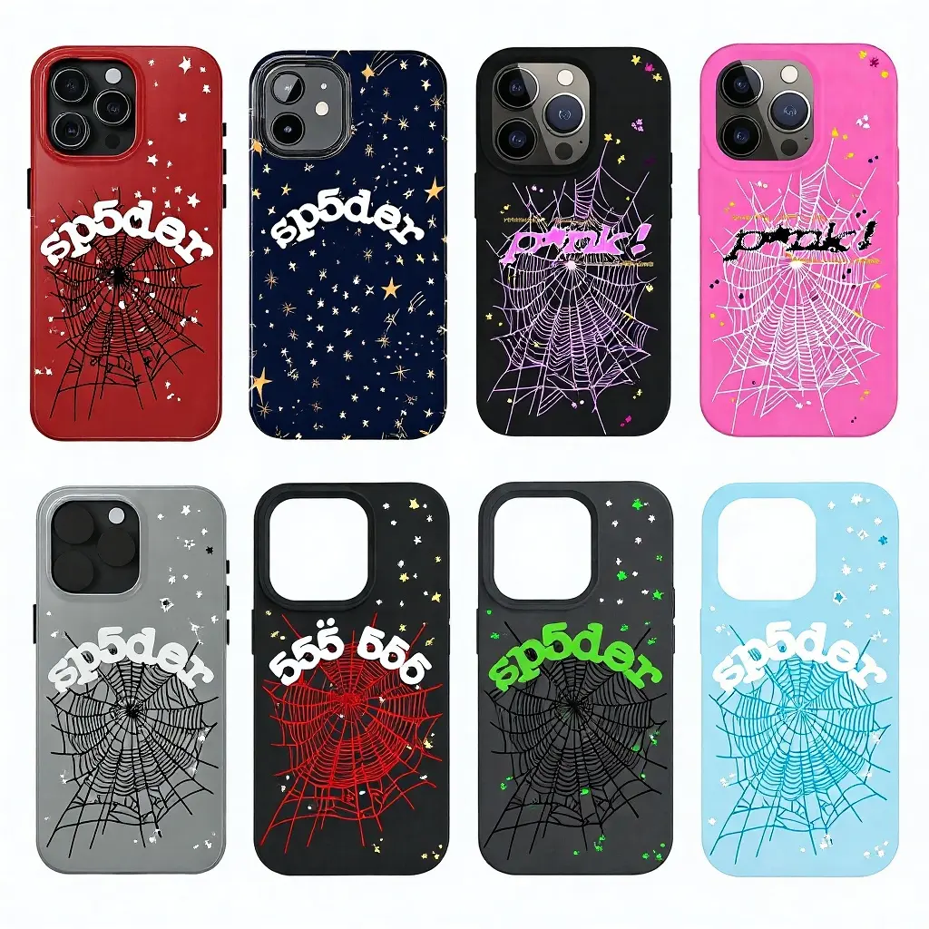 Punk Spider Web Durable Smartphone Case, Shock-Absorbing Protective Casing for iPhone 17/16/15/14/13/12/11, Phone Accessories with Enhanced Protection