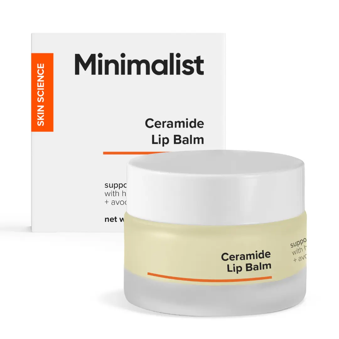 Minimalist Ceramide Lip Balm - Single Item, Shea & Avocado Infused with Hyaluronic Acid, Moisturizing Hydrating Nourishing Repair for Dry Chapped Lips, Sun Protection, 8gm, Moisturizer, Non-Drying Lip Treatments