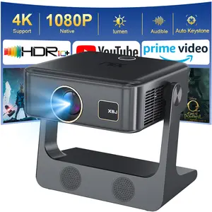 XBJ 4k Projector with WiFi and Bluetooth, Full HD, Dolby Atmos, Auto Keystone, Built-in Apps, Official Netflix Support, Voice Remote for Home Video window projector Audio