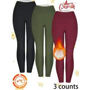 Women’s Fleece-Lined High-Waist Tights, Warm Winter Bottoms, Perfect for Everyday Wear and Outdoor Activities