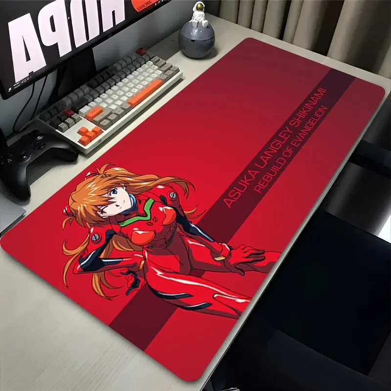 Mouse Pads Large Gaming Mousepad XXL Keyboard Gamer Mouse Pad Laptop Desk Mat Anime Girl Asuka E-Evangelions Mouse Mats