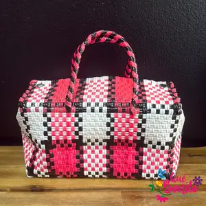 Small Hand Bag, Hand Crafted made from Plastic.