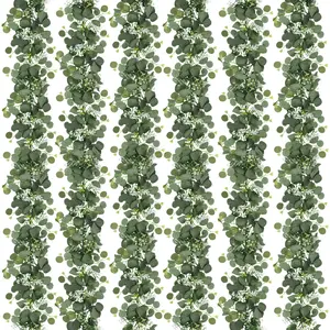 N&T NIETING 6 Pack 6FT Artificial Eucalyptus Garland with Warm White Lights – Battery Operated Greenery Vine for Home, Wedding, Party, Mantle & Stairs Decoration