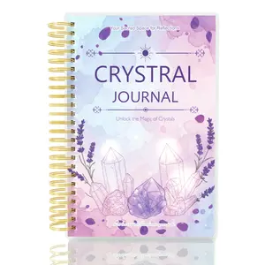A5 Crystal Directory Journal and Workbook for Cataloging Crystals Properties Cleansing Personal Significance for Beginners and Collectors Spiral Bound Planner Planner Notebook