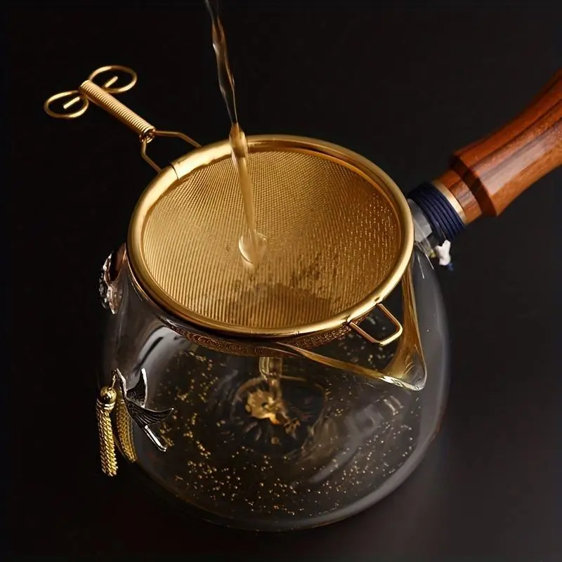 1 piece of high-efficiency tea filter, household kitchen tool, stainless steel tea filter, fine filter screen, tea filter