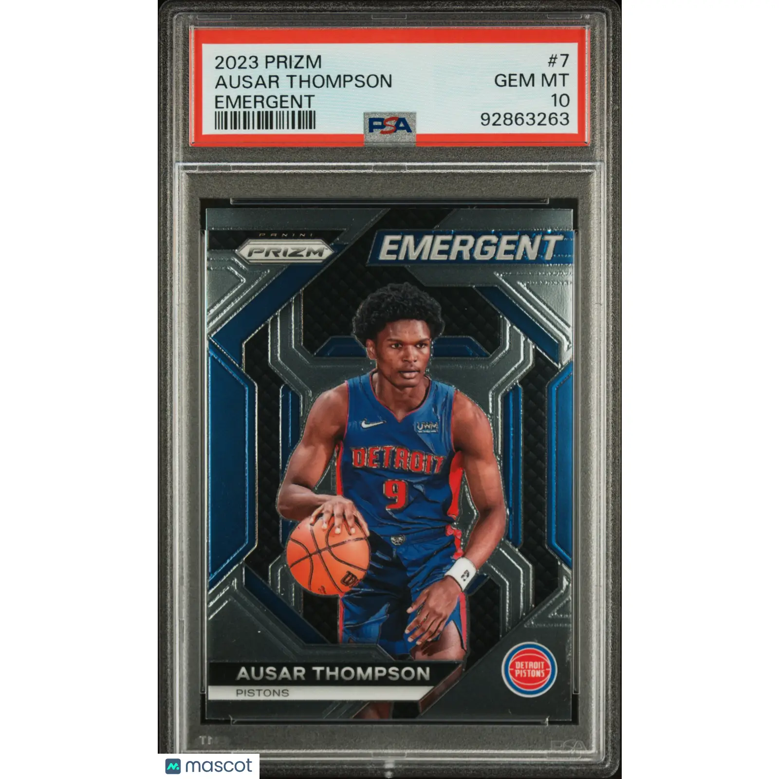 Ausar Thompson PSA 2023 Panini Prizm Emergent #7 10