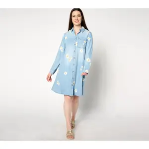 Driftwood Jeans Scottie Long Sleeve Tencel Dress -Daisy Daydream