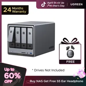 UGREEN NASync DXP4800 Pro 4-bay,Intel Core i3-1315U Processor CPU, 10GbE + 2.5GbE LAN, Dual M.2 NVMe SSD SlotsProcessor CPU, 10GbE + 2.5GbE LAN, Dual M.2 NVMe SSD Slots, （Drives Not Included）-tiktokshopstockup,mothersdaygift