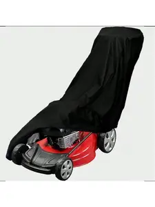 Outdoor Lawn Mower Cover,Heavy Duty Polyester Oxford Waterproof With Drawstring,Waterproof Uv Resistant,Lawnmower Cover For Outdoor Black (75 "X 43" X 26 ") Lawn Mower Cover For Outside Storage Waterpr-Oof 210D Oxford Lawn