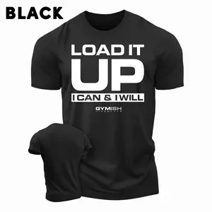 Gymish Lifestyle Load It Up Gym Workout Shirts for Men, Weightlifting Mens T-Shirt