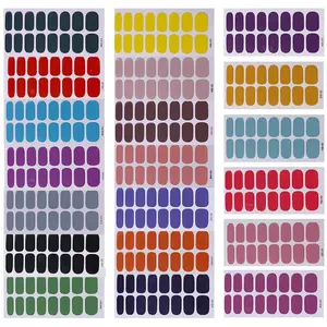 Self-Adhesive Solid Color Nail Stickers (Wraps/Stickers) for Nail Art