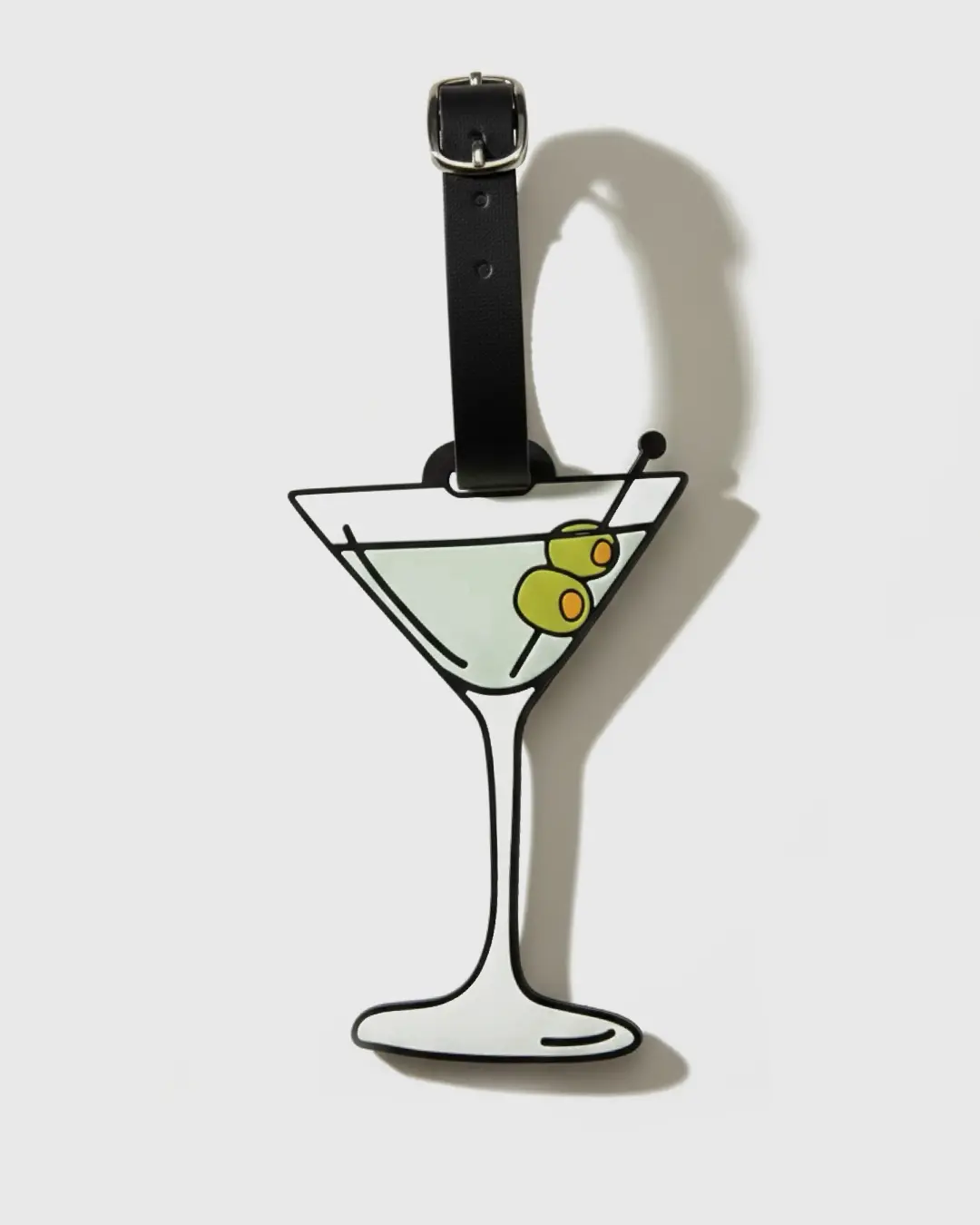 Martini Luggage Tag, Durable Travel Luggage Accessory for Suitcases, Baggage Identification Tag