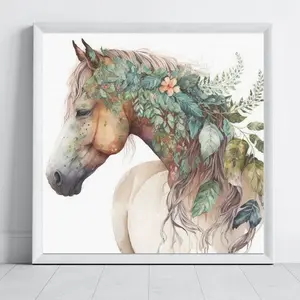 1pc Horse Diamond Painting Kit, Adult Art Craft Set, DIY 5D Round Drill Home Decor, Beginner Friendly Wall Decoration