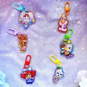 TADC The Amazing Digital Circus Keychains Colorful Clear Double Sided Keychain
