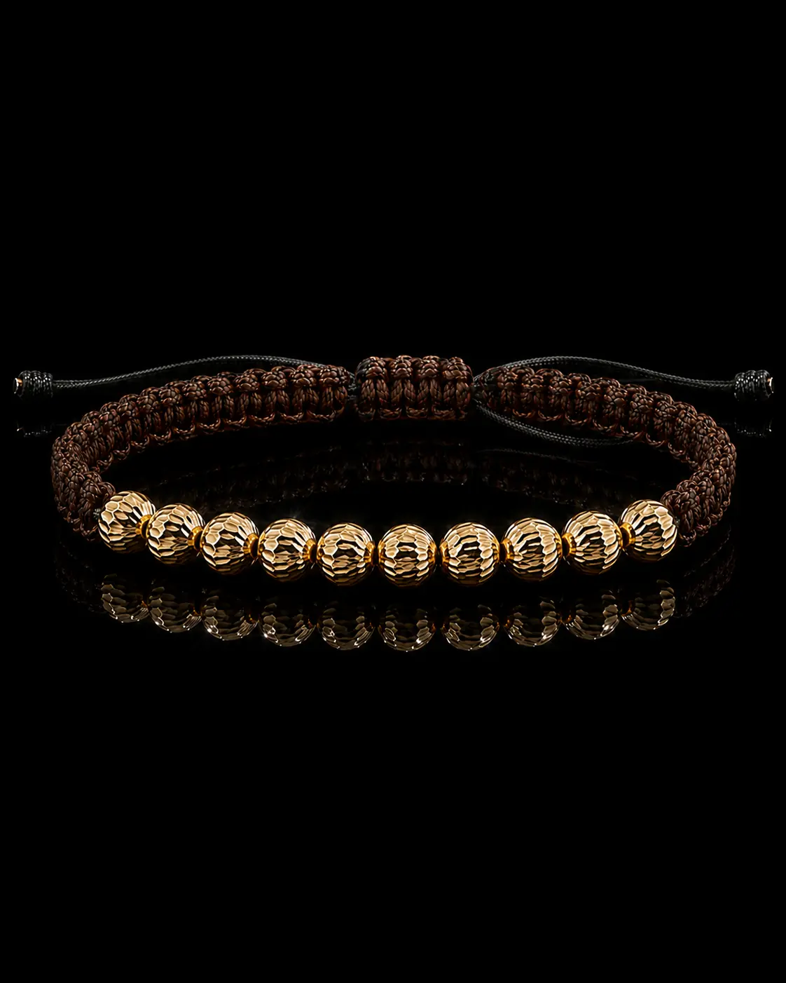 18K Gold Beaded Macramé Bracelet