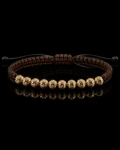 18K Gold Beaded Macramé Bracelet