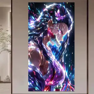 1 set of DIY diamond painting kit, 5D diamond art set, DIY decoration anime characters, Anime Design, colorful shine, long hair. Mosaic, diamond art, DIY art home decor.