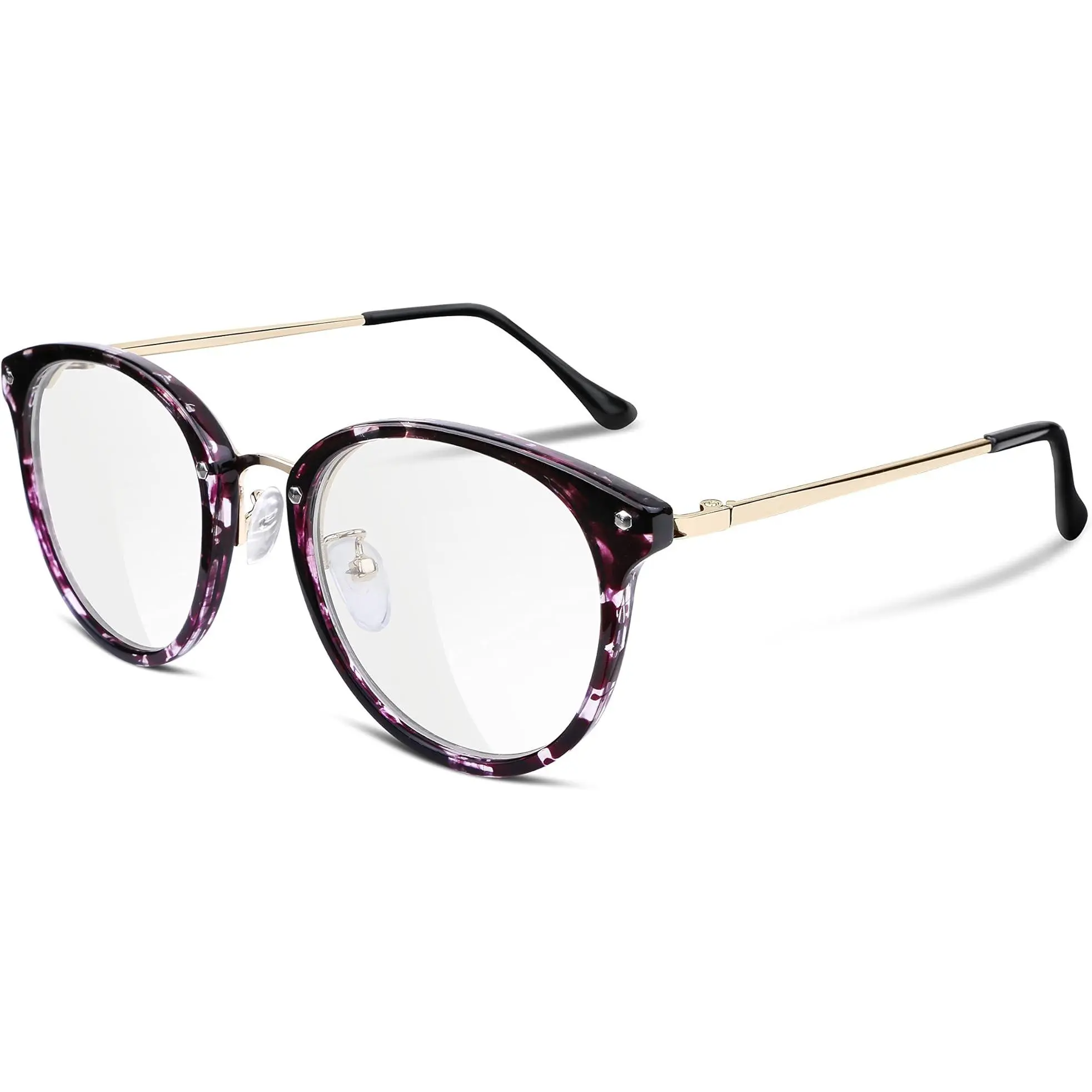 FEISEDY Women Vintage Glasses Frames Round Eyewear Clear Lens B2260