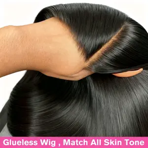 200% Wear And Go Glueless Wigs Human Hair Ready To Wear Bone Straight Lace Front Wigs Human Hair 6x4 Pre Cut Hd Lace Closure Wigs For Women On Sale
