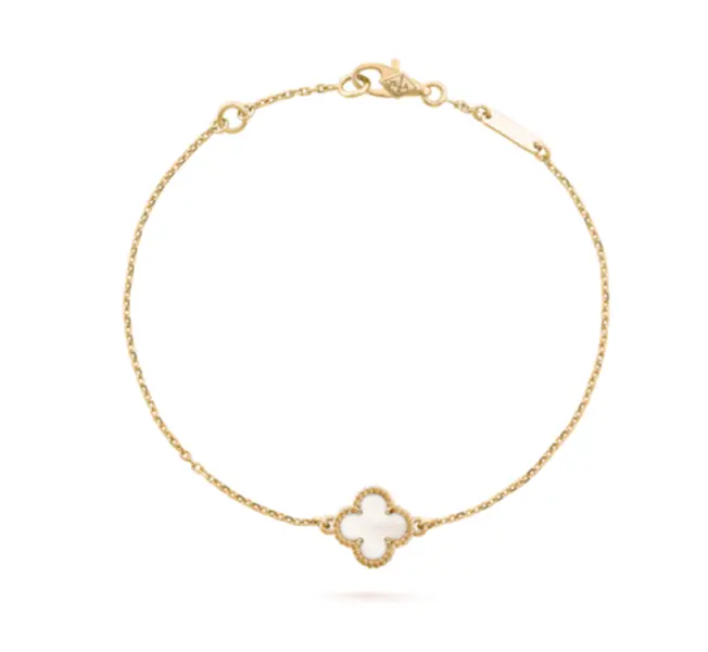 Pre-owned Van Cleef & Arpels Sweet Alhambra bracelet 18K yellow gold, Mother of pearl,non full set Pre-owned Van Cleef & Arpels Sweet Alhambra bracelet 18K yellow gold, Mother of pearl,non full set